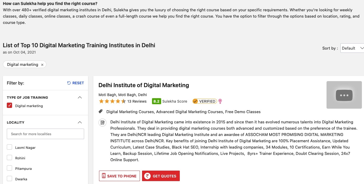 Top 10 digital marketing training institute in delhi