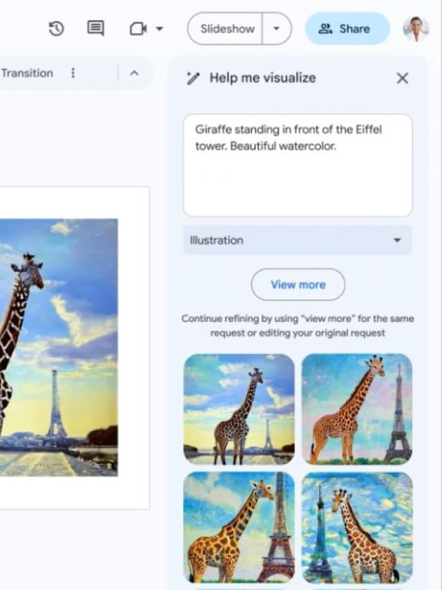 A new AI-powered feature called 'Help Me Visualize' is coming to Google Slides